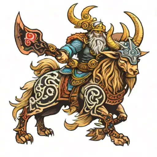 norse mythology ragnarok tattoo design idea