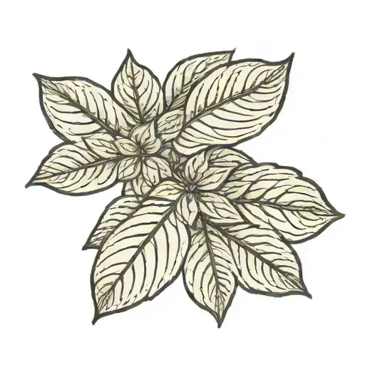 basil leaf tiny  tattoo design idea