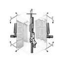 guns and prison bars tattoo design idea