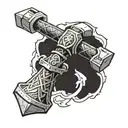 Thor - Mjolnir Hammer tattoo design idea