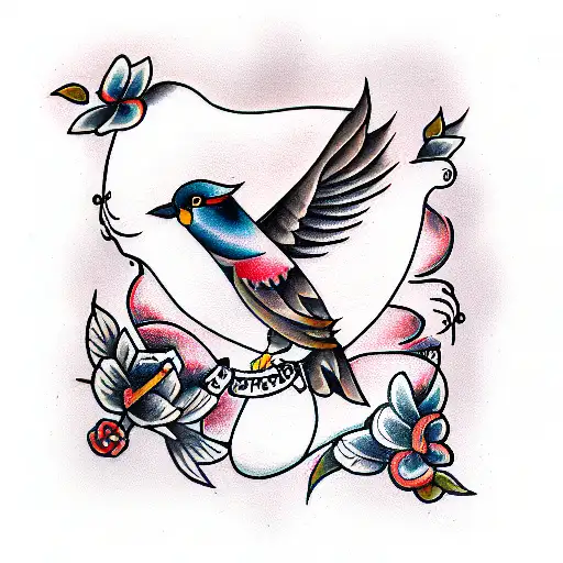 Bird tattoo design idea
