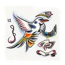 Bird tattoo design idea