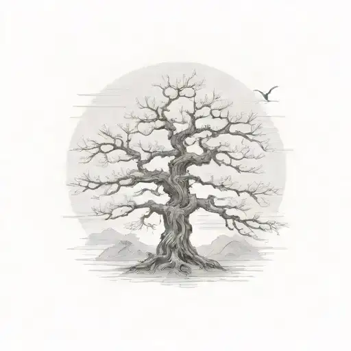 Dead tree tattoo tattoo design idea