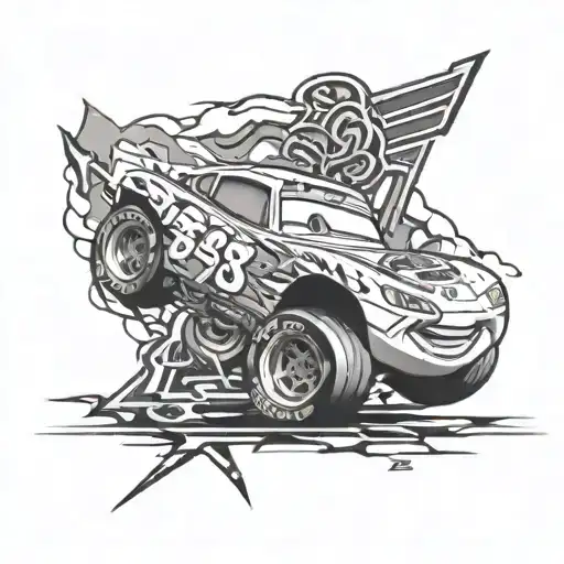 lightning mcqueen lightning with 95  tattoo design idea