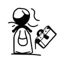 child's suitcase with doll in it tattoo design idea