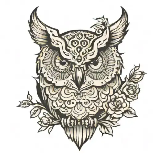 deftones owl tattoo design idea
