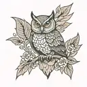 deftones owl tattoo design idea