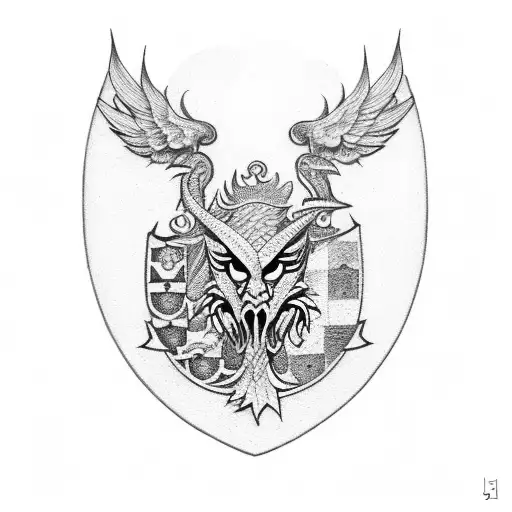 Serbian crest tattoo design idea