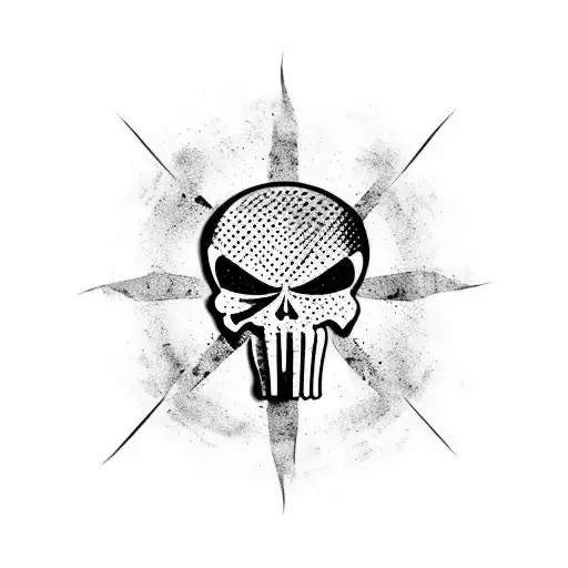 punisher skull tattoo design idea
