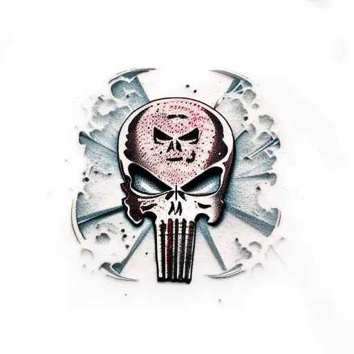 punisher skull tattoo design idea