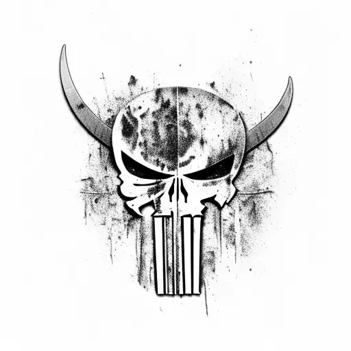 punisher skull tattoo design idea