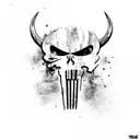 punisher skull tattoo design idea
