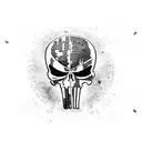 punisher skull tattoo design idea