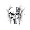 punisher skull tattoo design idea