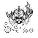 racoon dragon tattoo design idea