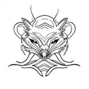 racoon dragon tattoo design idea