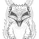 racoon dragon tattoo design idea