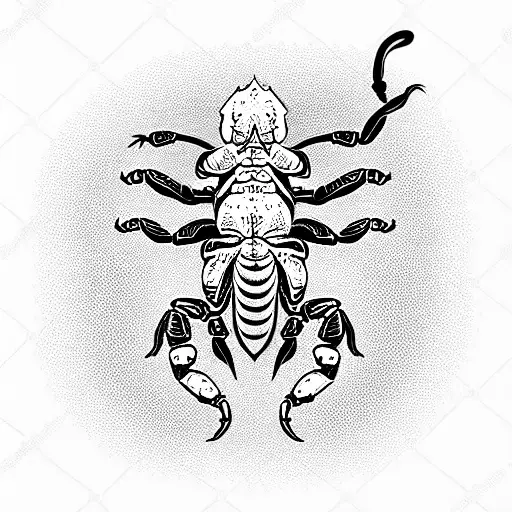 flaming scorpion  tattoo design idea