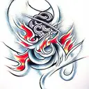 flames tattoo design idea