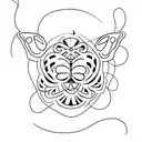Develop a minimalist grunge tattoo design highlighting a butterfly as the central element. tattoo design idea