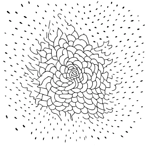 simple shed roof exploding tattoo design idea