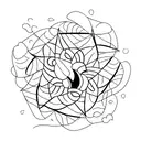 simple shed roof exploding tattoo design idea