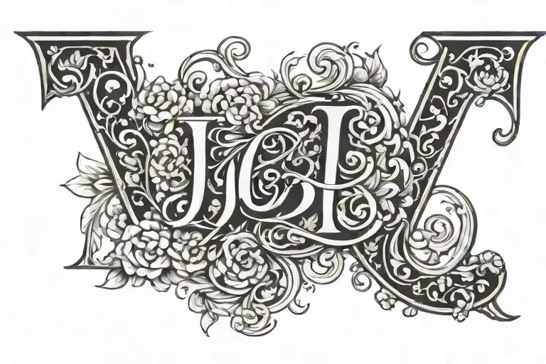 initials JJ claimed tattoo design idea