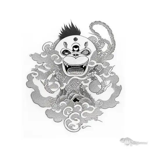 monky d luffy tattoo design idea