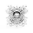 Luffy tattoo design idea