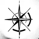 Compass tattoo design idea
