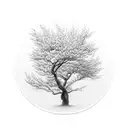 cherry tree, lightning  tattoo design idea