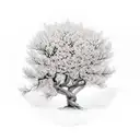 cherry tree, lightning  tattoo design idea