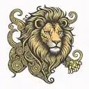 music, lion, alpha phi alpha   tattoo design idea
