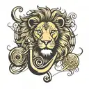 music, lion, alpha phi alpha   tattoo design idea