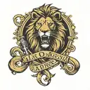 music, lion, alpha phi alpha   tattoo design idea