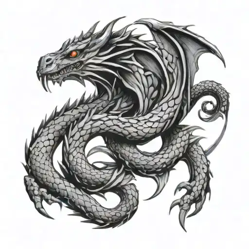 ouroboros dragon tattoo design idea
