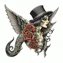 whore tattoo design idea