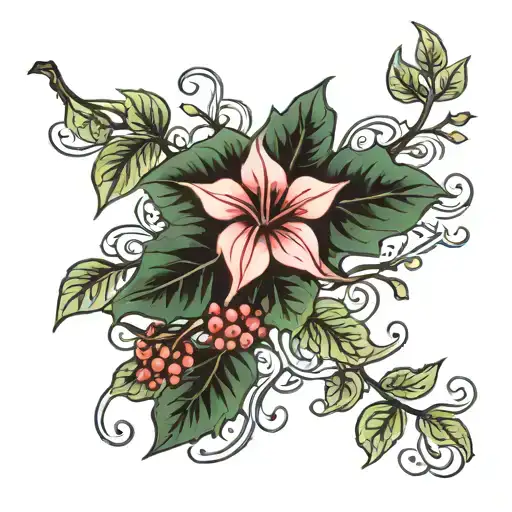 ivy vines tattoo design idea