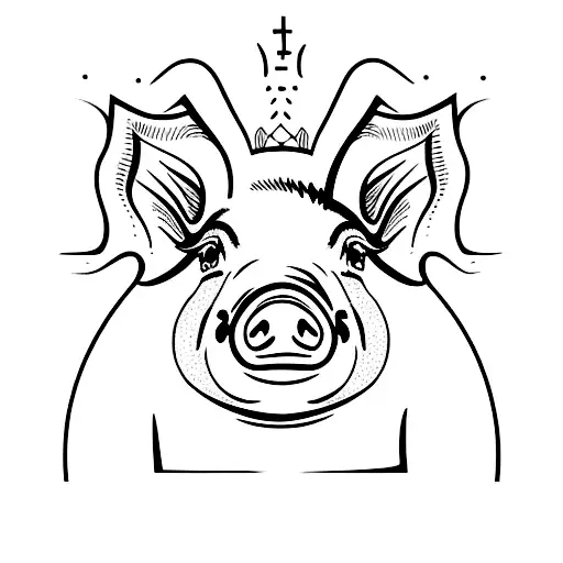 pig tattoo design idea
