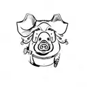 pig tattoo design idea
