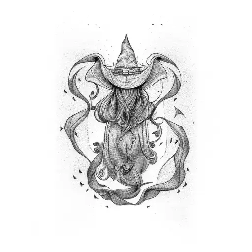 witchy P tattoo design idea