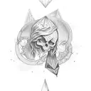 witchy P tattoo design idea