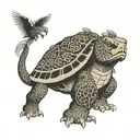 turtle lion tattoo design idea