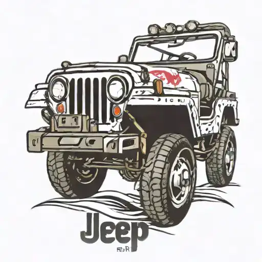 Jeep grill tattoo design idea