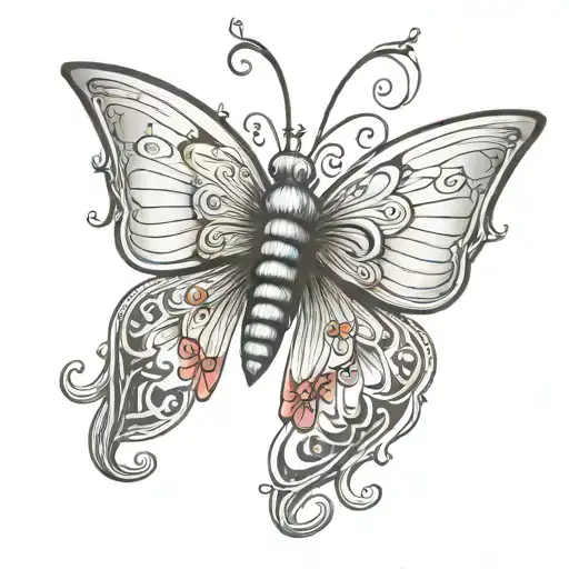 butterfly on the throat tattoo with the wings spread wide tattoo design idea