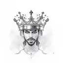 prince crown tattoo design idea