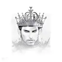 prince crown tattoo design idea