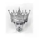 prince crown tattoo design idea