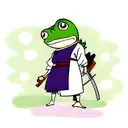samurai frog tattoo design idea