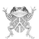samurai frog tattoo design idea